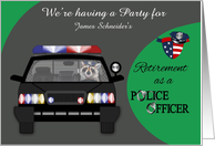 Invitations to Retirement Party as Police Officer, Custom Name card