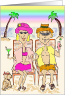 COUPLE ON THE BEACH ANNIVERSARY card