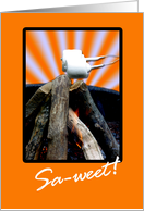 Have a sweet time at camp! marshmallows roasting card