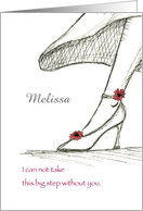 Personalize - Be my Maid of Honor - Sketch of a High Heel card