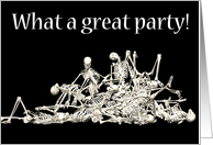 Thanks, Skeleton party pile card