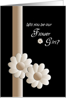 Wedding invitation, flower girl, will you? card