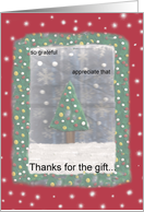 Christmas Gift Thank You, Christmas Tree card