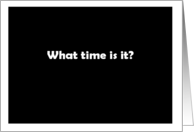 Simply Black - What time is it? card