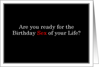 Birthday Sex - Simply Black card