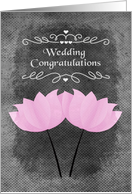 Wedding Congratulations for Lesbian Couple Chalkboard Flowers card