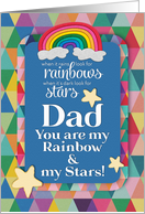Happy Father’s Day to Gay Father Rainbow and Stars card