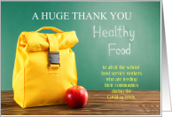 Thank You to School Food Service Workers During Covid-19 card