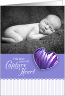Capture Heart Photo Card Baby Announcement card