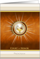 Heraldic Eagle Round Court of Honor Ceremony Program card