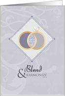 Blend and Harmonize Wedding Congratulations card