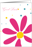 Good luck pink flower card