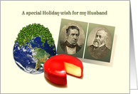 To Husband Funny Christmas, Holiday Humor Peas on Earth card