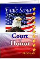 Program for Eagle Scout Court of Honor, Flag and Eagle card