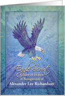 Eagle Scout Court of Honor Invitation, Indigo Eagle Custom Front card
