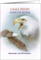 Eagle Scout Court of Honor Invitation with Eagles Add Scout’s Name card
