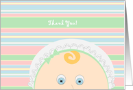 Thank You for Helping Us Welcome Baby! - Baby Faced card
