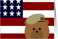 Missing My Favorite Army Ranger - American Flag card