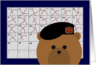 Calendar Counting Down the Days! - To Army Black Beret/Life Partner card
