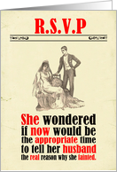 RSVP Victorian Humor Wedding Acceptance card