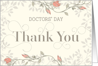 Doctors’ Day Card - Thank You in Swirly Text card