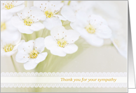 Thank You for your Sympathy - Soft White Flowers card