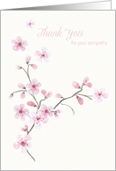 Thank You for Your Sympathy - Pink Blossom Flowers card
