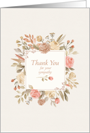 Thank You For Your Sympathy - Watercolor Roses card