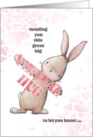 Thinking of You Virtual Hug Bunny card