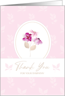 Thank You for your Sympathy Pink Flowers card