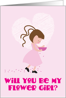 Will you be my Flower girl? Pink card