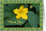 Thank You - Single Yellow Flower - Garden card