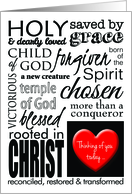 Christian Thinking of You, Graphic Typography card