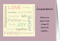 Congratulations - Lesbian card