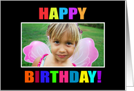 Happy Birthday Colorful Photo Card