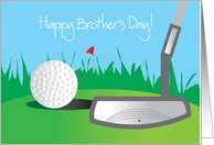Brother’s Day, with Putter and Golf Ball on Golf Green card