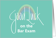 Good Luck on the Bar Exam, Hand Lettering with Rainbow card