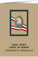 Eagle Scout Court of Honor Ceremony Program Magnificent Eagle card
