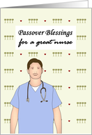 Passover for Male Nurse Little Red Hearts and Four Cups of Wine card