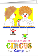 Thinking of You at Circus Camp, Young Clowns and Trapeze Kids card