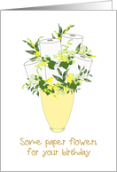 Coronavirus Paper Flowers and Foliage in a Vase card