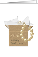 30th Pearl Wedding Anniversary Invitation A Beautiful Pearl Necklace card