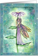 Starry Garden Fairy Blank Card Any Occasion by Molly Harrison Art card