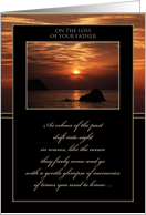 Sympathy Loss of Father ~ Ocean Sunset card