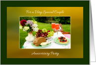 3rd Wedding Anniversary Party Invitation ~ Picnic for Two card