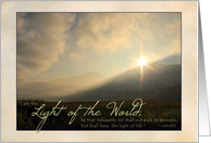 Jesus, the Light of the World - Sunrise card