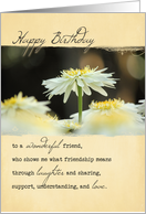 Friendship Birthday Daisy card
