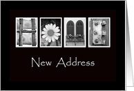 New Address - Announcement - Alphabet Art card