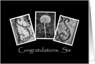 Sis - Congratulations - Alphabet Art card