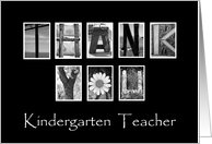 Kindergarten Teacher - Thank You - Alphabet Art card